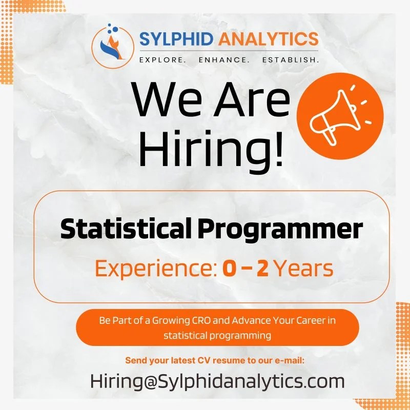 Sylphid Analytics is Hiring FRESHERS for Statistical Programmer