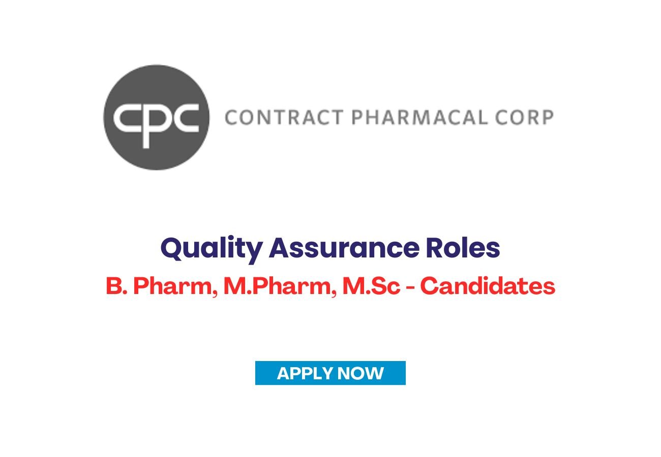 Contract Pharmacal Corp is Hiring for Quality Assurance Roles