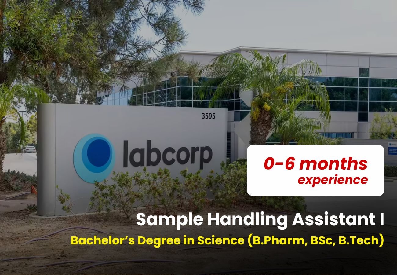 Labcorp is Hiring FRESHERS for Sample Handling Assistant I