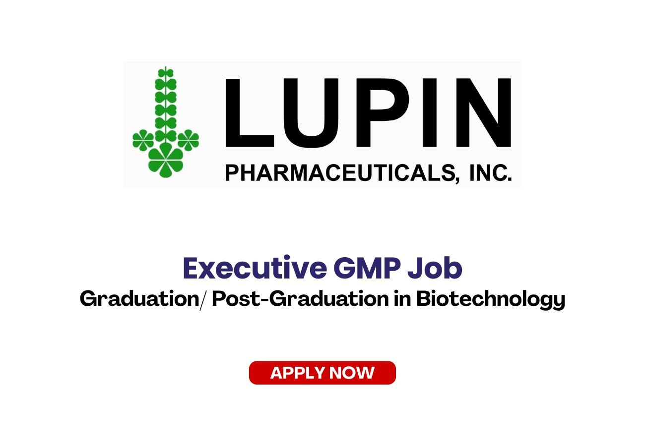 Lupin Limited is Hiring for Executive GMP Job