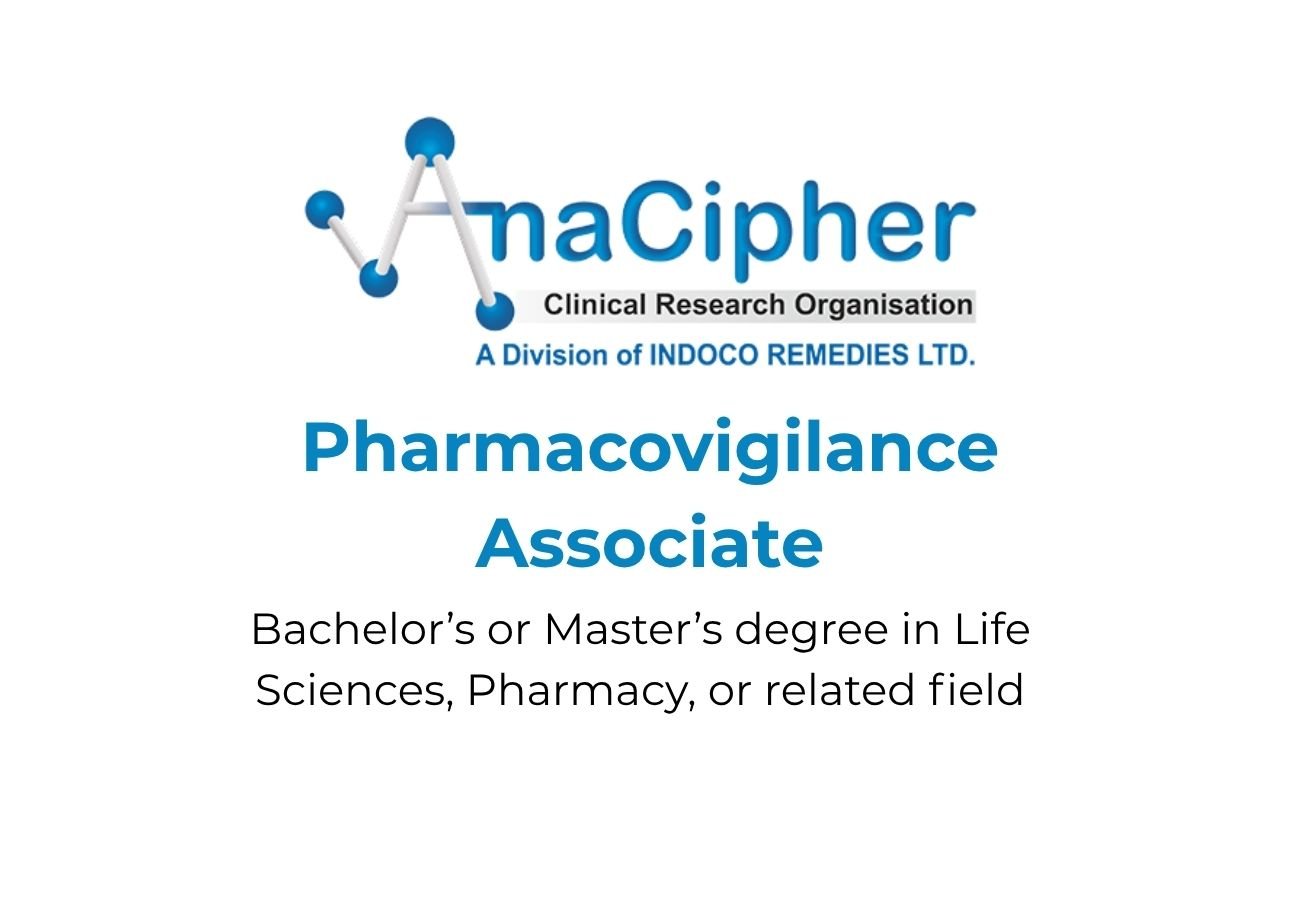 Pharmacovigilance Associate Job in AnaCipher