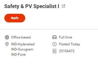Safety & PV Specialist I Job at Syneos Health (Hyderabad, Gurugram, Pune)
