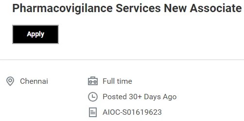Accenture Hiring for Pharmacovigilance, Clinical Data & Regulatory, SAS roles