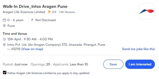 Walk-In Drive Pune: Toxicology, QA, Bioanalytical Jobs