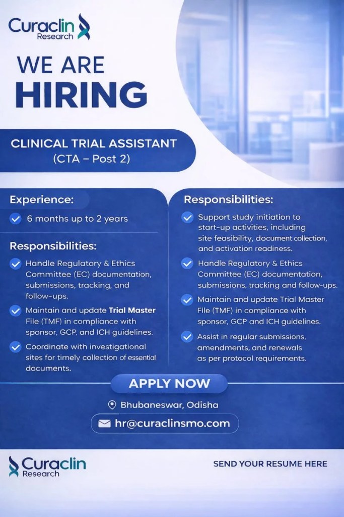 Clinical Trial Assistant Jobs in Curaclin