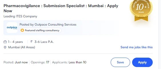 Pharmacovigilance Submission Specialist &ndash; Mumbai | Apply Now