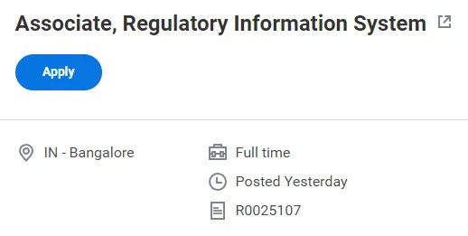 Regulatory Information System Associate Elanco