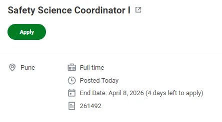 Safety Science Coordinator I Job in Pune &ndash; Pharmacovigilance | Fortrea