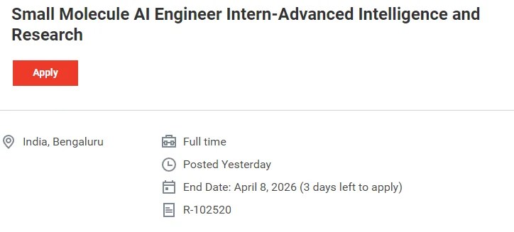 Genomics & AI Intern Jobs at Eli Lilly and Company India