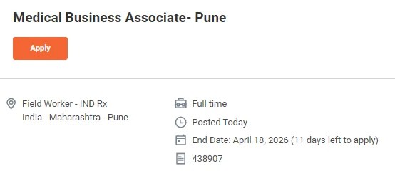 Medical Business Associate Job in Pune &ndash; Apply Now
