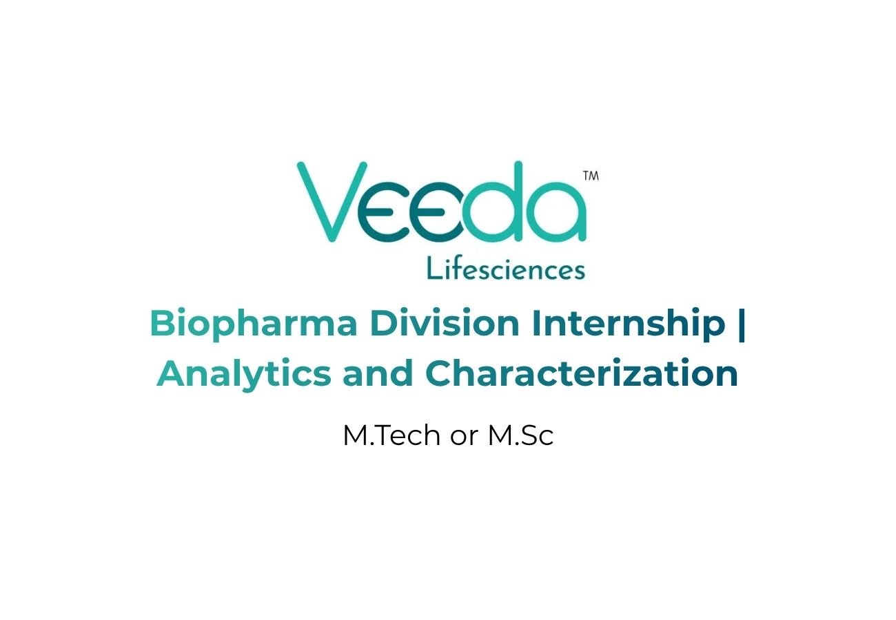 Veeda Lifesciences Internship 2026 for M.Tech & M.Sc Students | Apply Now