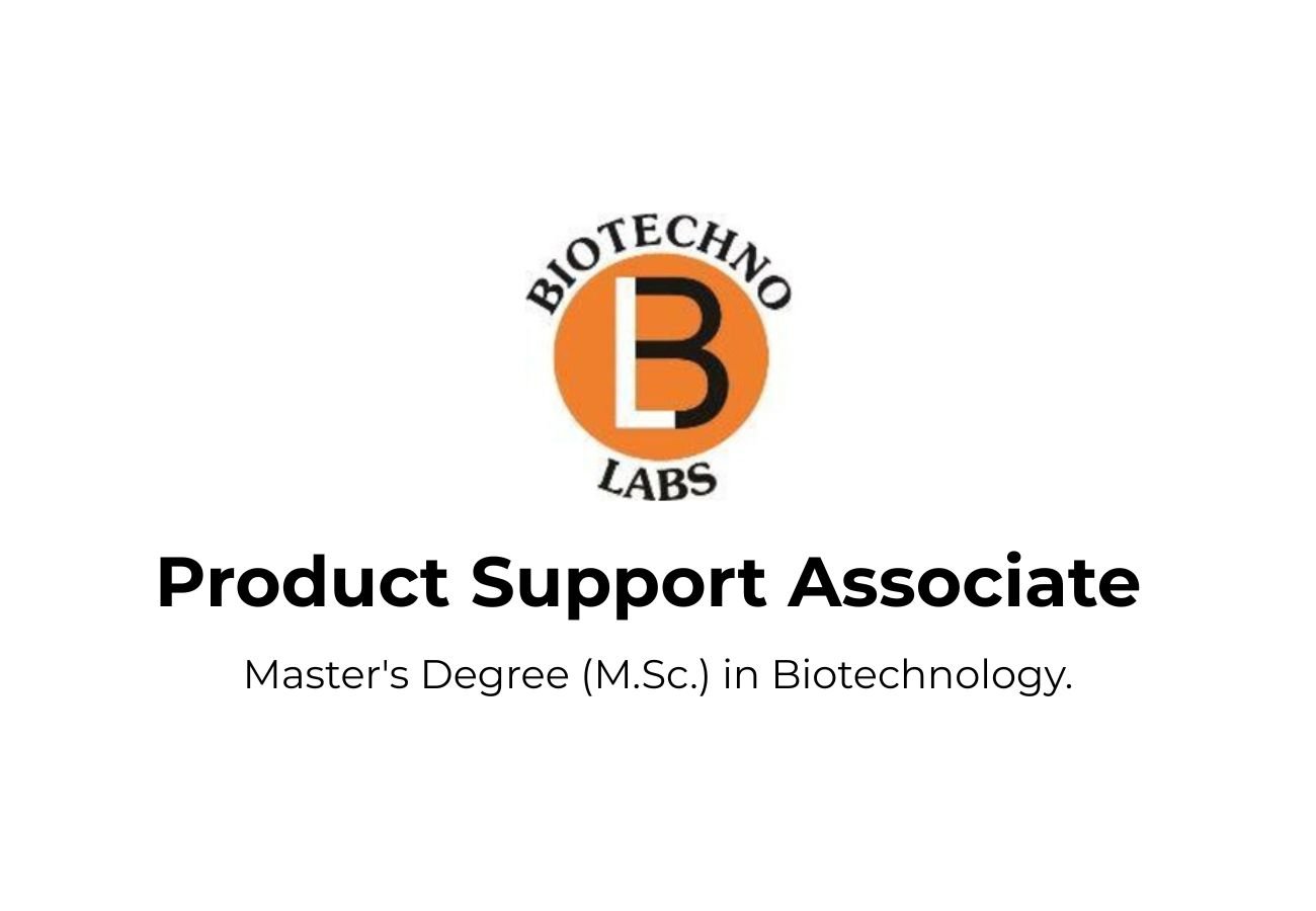 Product Support Associate Job at BTL Biotechno Labs