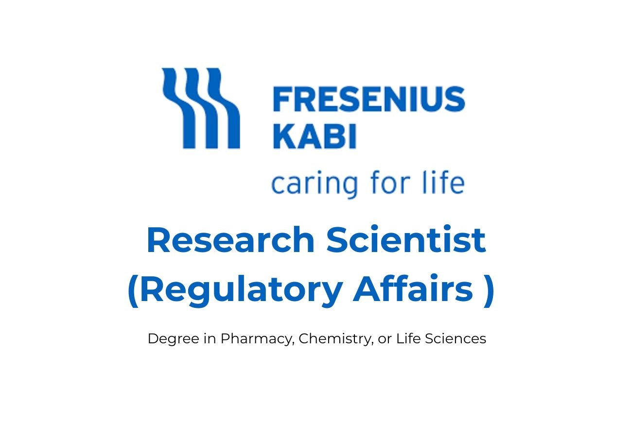 Fresenius Kabi Hiring Research Scientist (Regulatory Affairs)