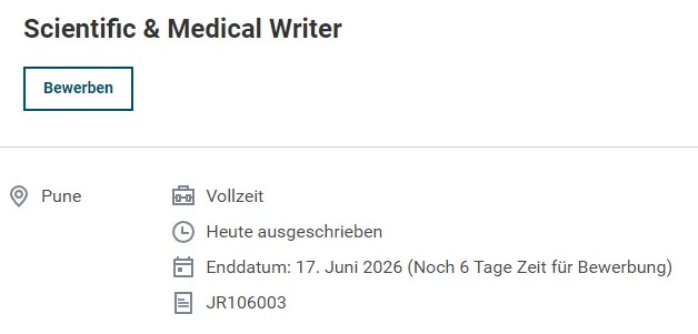 Springer Nature Scientific & Medical Writer in Pune