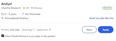 Cliantha Research Hiring for Analyst | 0 - 3 Years