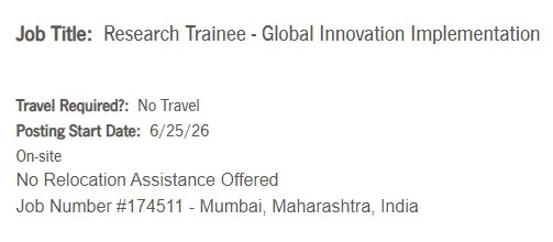 Colgate Palmolive Hiring Research Trainee | Freshers