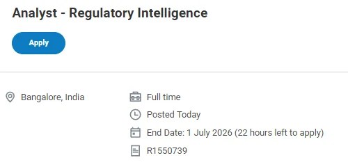 IQVIA Analyst Regulatory Intelligence | PV