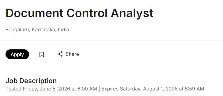 Natus Sensory Hiring Document Control Analyst
