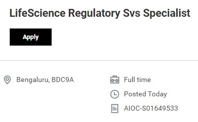 Accenture Hiring for SAS, CDM - UAT, Regulatory Affairs