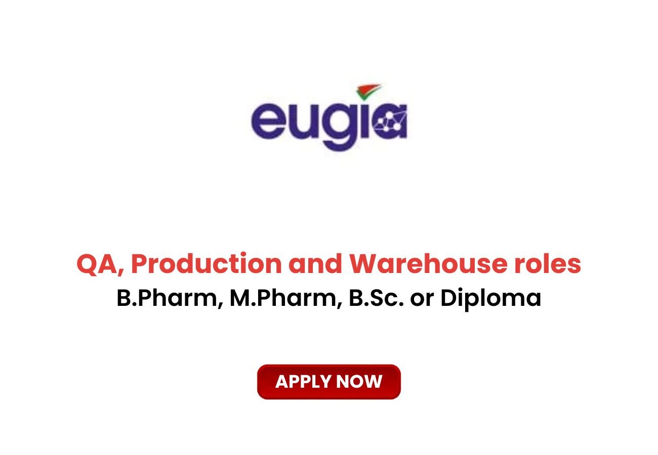 Eugia Pharma Walk-In Drive 2026 for QA, Production & Warehouse
