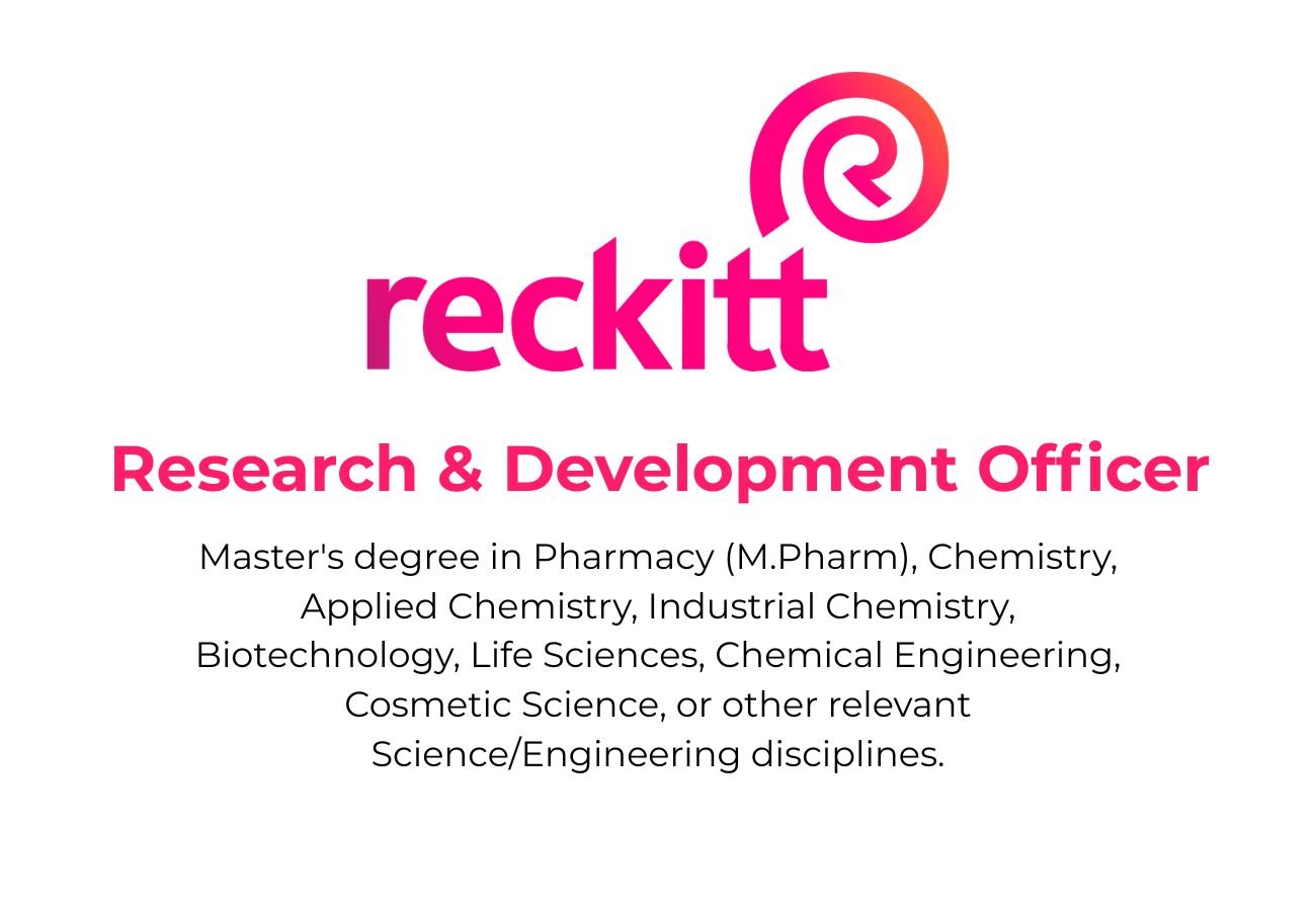 Reckitt R&D Officer Jobs | Research & Development