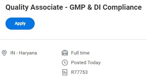 Lonza Hiring Quality Associate GMP & DI Compliance