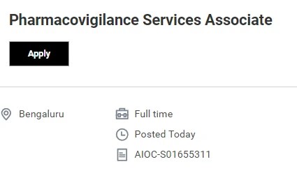 Accenture Pharmacovigilance Freshers & Experienced