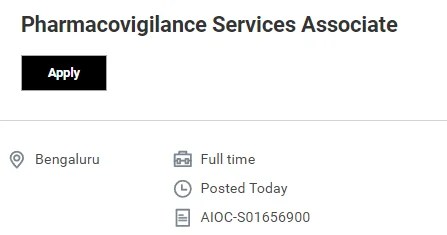 Accenture Pharmacovigilance Services Associate | 0 - 3 Years