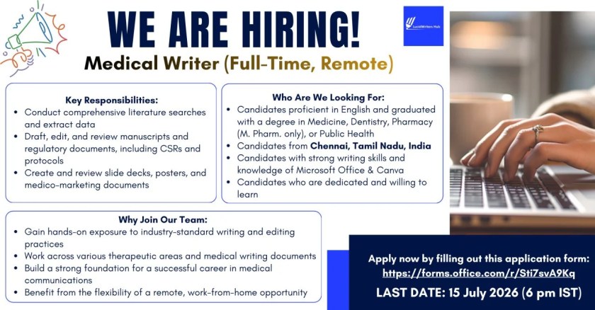 Medical Writer | Work from home Jobs For Freshers | LUCIDWRITERS HUB LLP