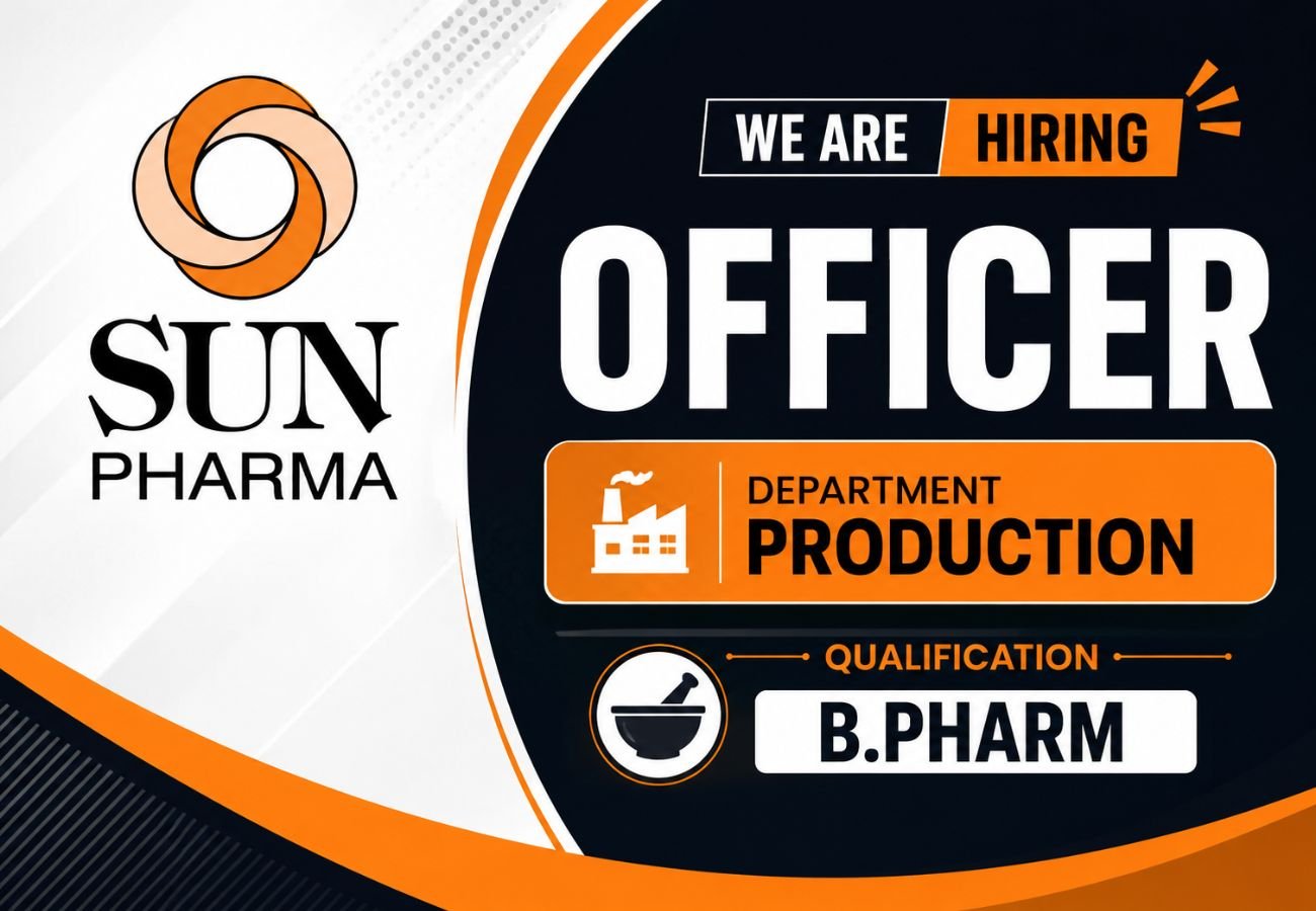 Sun Pharmaceutical Officer Jobs 2026 &ndash; Production