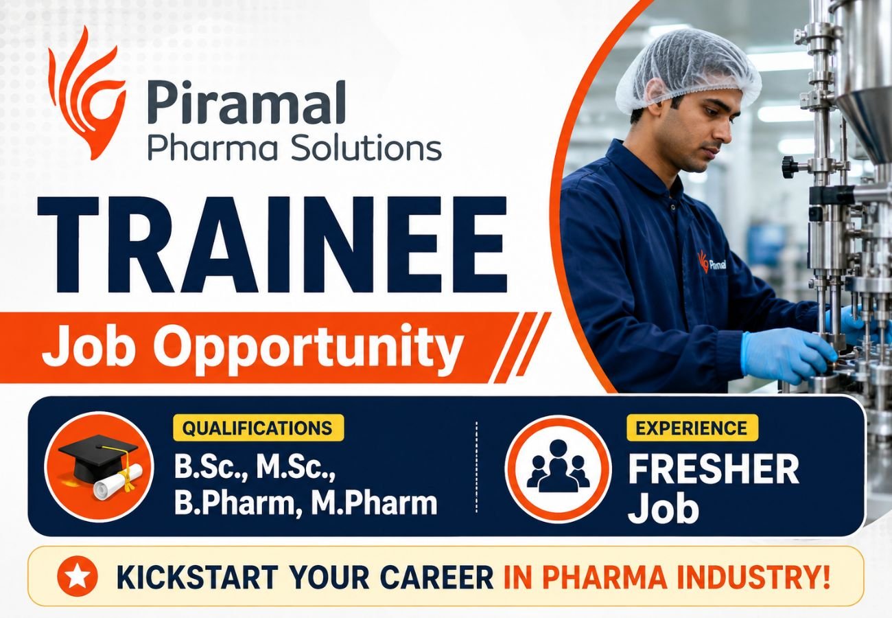 Piramal Pharma Solutions is Hiring for Trainee - Production / Packing