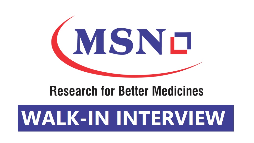 MSN Laboratories Walk-In Interviews for Quality Control / Biotechnology - Production & QA Departments on 29th Aug' 2026 @ Rudraram - Pharmawisdom.co.in