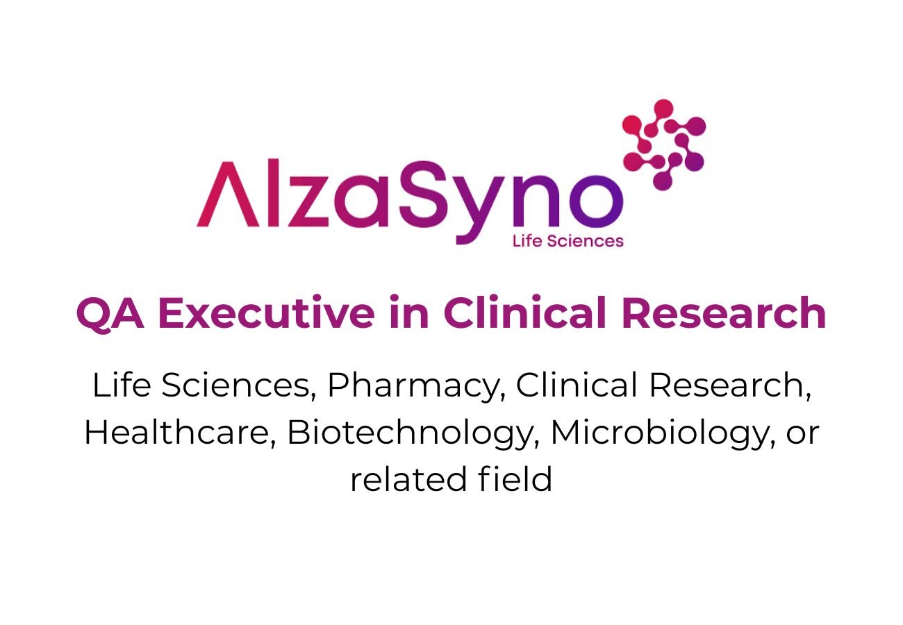 AlzaSyno Life Sciences QA Executive in Clinical Research