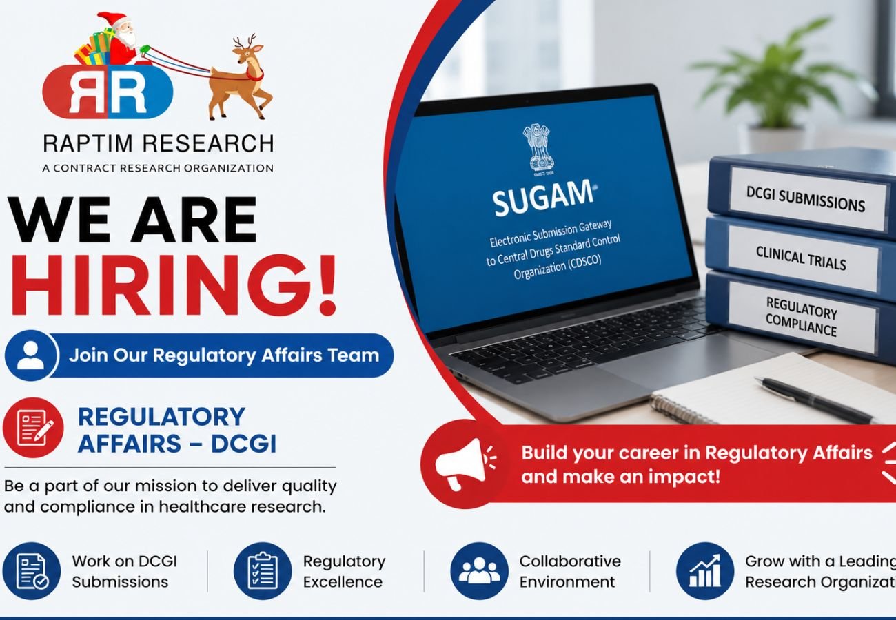 Raptim Research Hiring for Regulatory Affairs