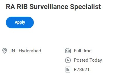 Lonza Hiring Regulatory Affairs RIB Surveillance Specialist