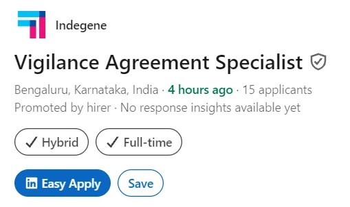 Indegene Hiring for Pharmacovigilance Agreement Specialist