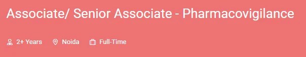 Soterius Hiring for Associate / Senior Associate Pharmacovigilance