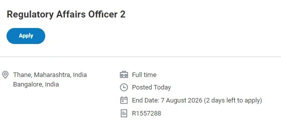 IQVIA Hiring Regulatory Affairs Officer II
