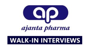 Ajanta Pharma Limited Walk-In Interviews for Blending Machine / Compression / Capsule Filling / Primary Packing / Secondary Packing operations on 8th Sep’ 2026