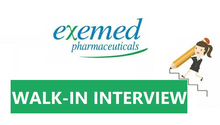 Exemed Pharmaceuticals walk ins for B.Sc / M.Sc Experienced Candidates in ADL&ndash;API / QC&ndash;API / Production&ndash;API Departments on 12th Sep 2026 - Pharmawisdom.co.in