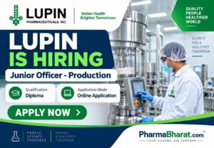 Lupin Junior Officer Production Job Nagpur