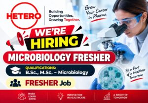 Hetero Biopharma Microbiology Freshers Job