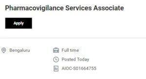 Accenture Is hiring for Pharmacovigilance & Drug Safety Surveillance | 0 – 3 Years