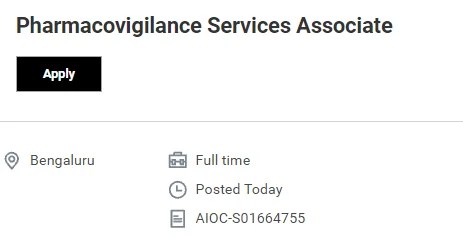 Accenture Is hiring for Pharmacovigilance & Drug Safety Surveillance | 0 - 3 Years