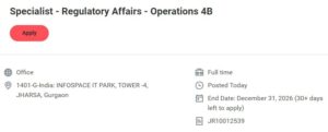 Genpact Hiring for Regulatory Affairs Operations